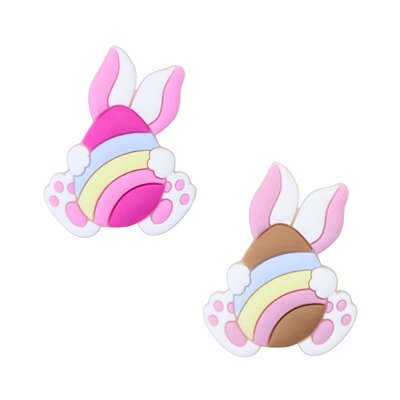 Aplique Emborrachado Coelho Com Ovo Páscoa