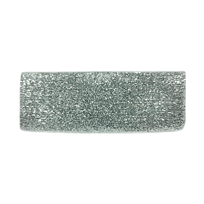 Fita Veludo Glitter Lurex Esponjada Yama | 38mm | 2 Metros | Cor: Prata