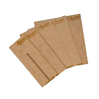 Kit 5 Gabaritos de MDF para Laços