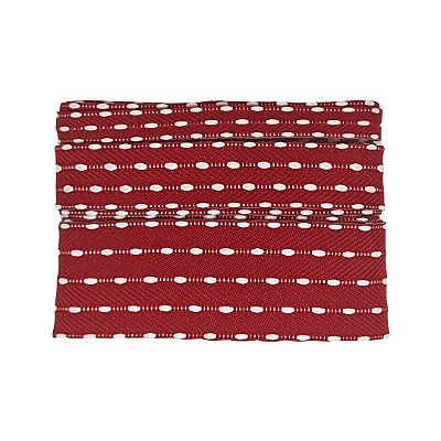 Kit Fita Pespontada Sinimbu com Pompom REF 1937 | 2 Metros de Cada Tamanho | Nº2 Nº5 Nº9 - Cor: Marsala