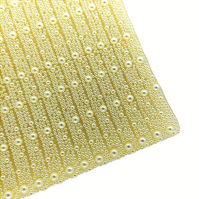 Manta de Pérola Termocolante 1cm x 40cm | Cor: Amarelo Bebê