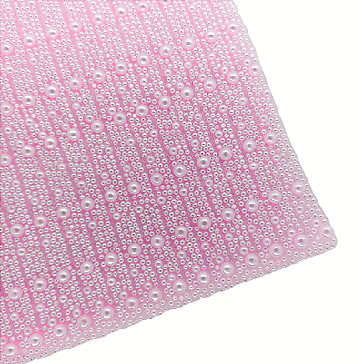 Manta de Pérola Termocolante 1cm x 40cm | Cor: Rosa Bebê