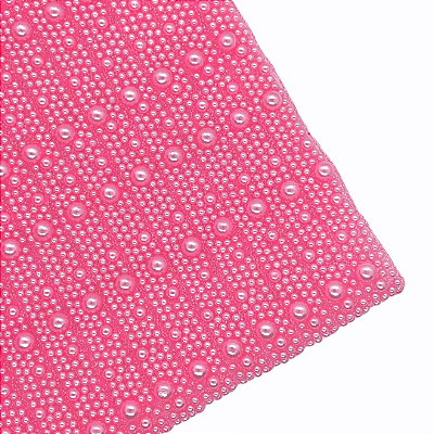 Manta de Pérola Termocolante 1cm x 40cm | Cor: Rosa Chiclete