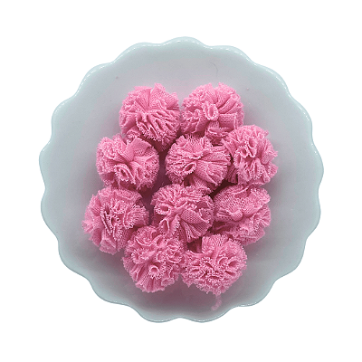 Pompom de Malha 25mm com 10 unidades | Rosa