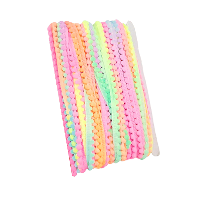 Fita Mini Pompom 10mm | 1 Metro Cor: Multicolorido 1