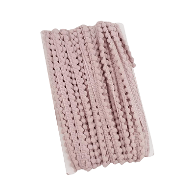 Fita Mini Pompom 10mm | 1 Metro Cor: Rose