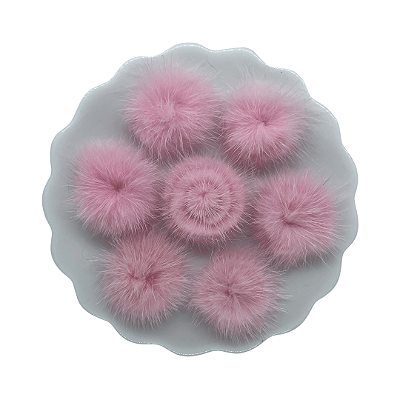 Pompom de Pelúcia Achatado 2,5cm | Cor: 151 Peony