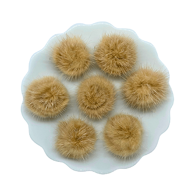 Pompom de Pelúcia Achatado 2,5cm | Cor: 837 Latte
