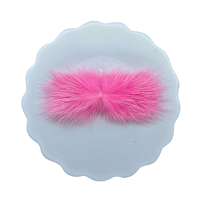 Pompom Bigode de Pelúcia 7cm | Cor: 155 Geranium Pink