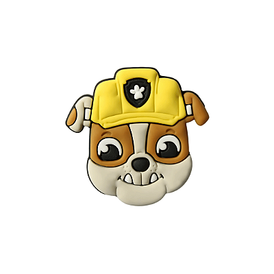 Aplique Emborrachado Personagem Patrulha Canina Rubble