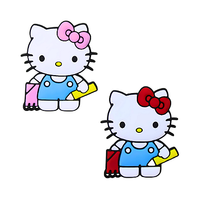 Aplique Emborrachado Escolar Personagem Hello Kitty