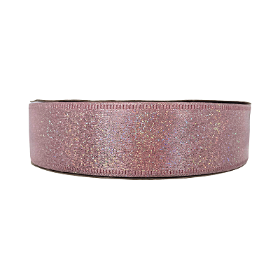 Fita Metalizada com Brilho 38mm | 1 Metro | Cor: Rosa