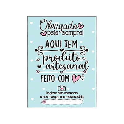 Cartão de Agradecimento 7,5 x 10,5cm | Unidade | Modelo B20
