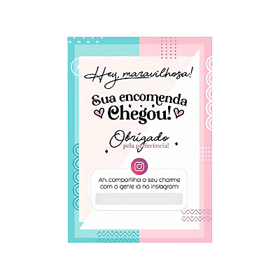 Cartão de Agradecimento 7,5 x 10,5cm | Unidade | Modelo B13