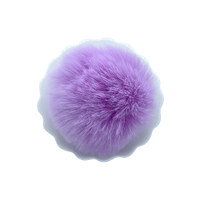 Pompom Pelúcia 80mm com Elástico | Lilás