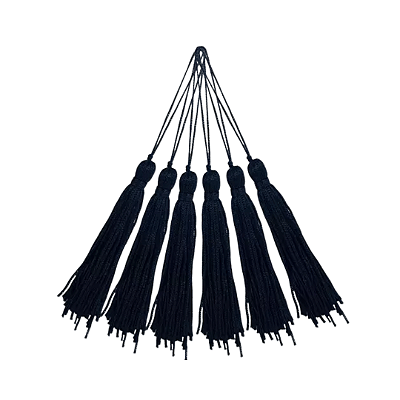 Pingente de Seda Tassel 7cm | Cor: Preto