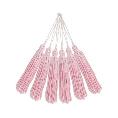 Pingente de Seda Tassel 7cm | Cor: Rosa