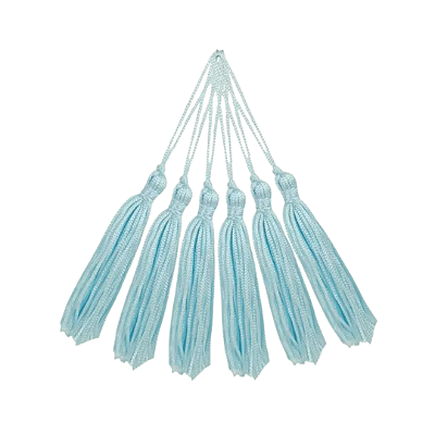 Pingente de Seda Tassel 7cm | Cor: Azul Bebê