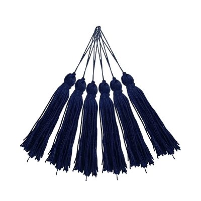 Pingente de Seda Tassel 7cm | Cor: Azul Marinho