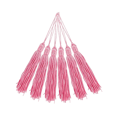 Pingente de Seda Tassel 7cm | Cor: Rosa Chiclete