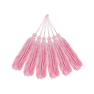 Pingente de Seda Tassel 7cm | Cor: Rosa Claro