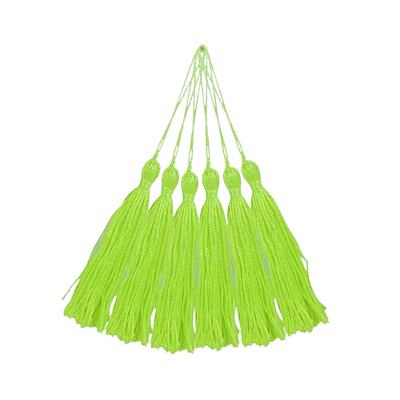 Pingente de Seda Tassel 7cm | Cor: Verde Neon