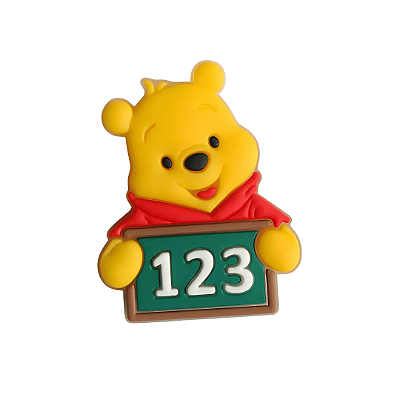 Aplique Emborrachado Escolar Personagem Ursinho Pooh