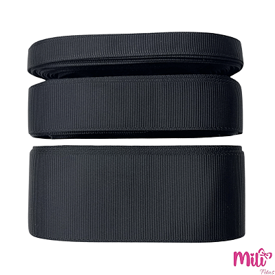 Fita Gorgurão MILI | 10 Metros | Cor: 030 Black