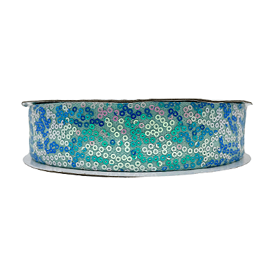 Fita de Paetê 38mm | Metro Cor: Light Blue