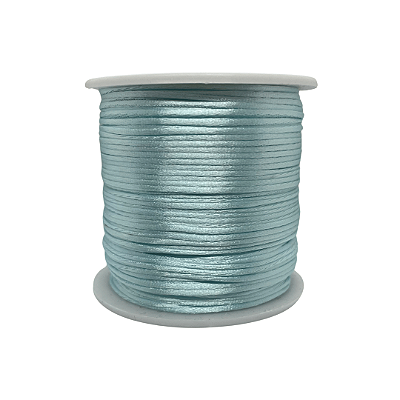 Fio de Seda | Rabo de Rato | Cordão de Cetim 1mm | 5 Metros | Cor: Azul Bebê