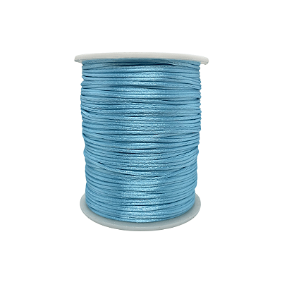 Fio de Seda | Rabo de Rato | Cordão de Cetim 1mm | 5 Metros | Cor: Azul Candy