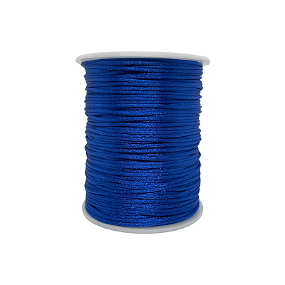 Fio de Seda | Rabo de Rato | Cordão de Cetim 1mm | 5 Metros | Cor: Azul Royal