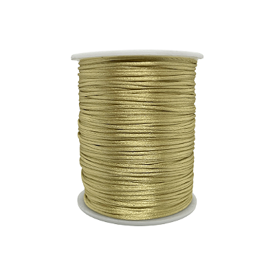 Fio de Seda | Rabo de Rato | Cordão de Cetim 1mm | 5 Metros | Cor: Champagne