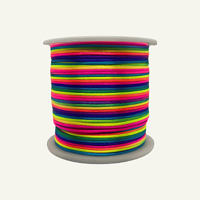 Fio de Seda | Rabo de Rato | Cordão de Cetim 1mm | 5 Metros | Cor: Multicolorido