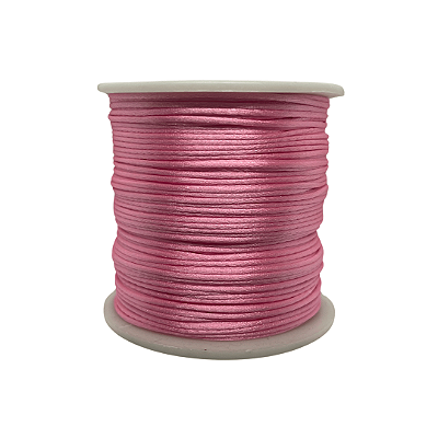 Fio de Seda | Rabo de Rato | Cordão de Cetim 1mm | 5 Metros | Cor: Rosa Claro