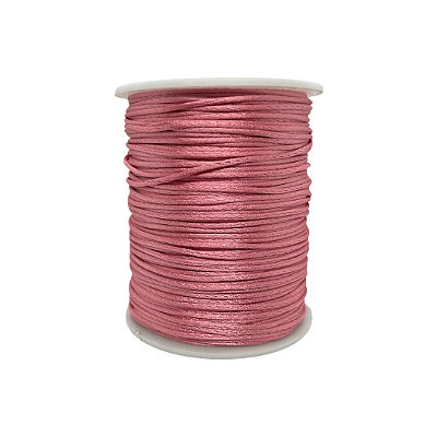 Fio de Seda | Rabo de Rato | Cordão de Cetim 1mm | 5 Metros | Cor: Rose