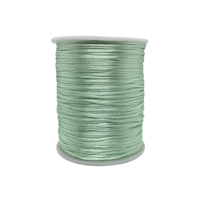 Fio de Seda | Rabo de Rato | Cordão de Cetim 1mm | 5 Metros | Cor: Verde Bebê