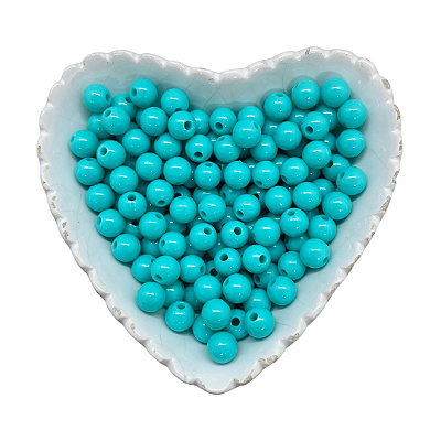 Miçanga Bola Lisa Leitosa Passante 8mm 25g | Cor: Jade