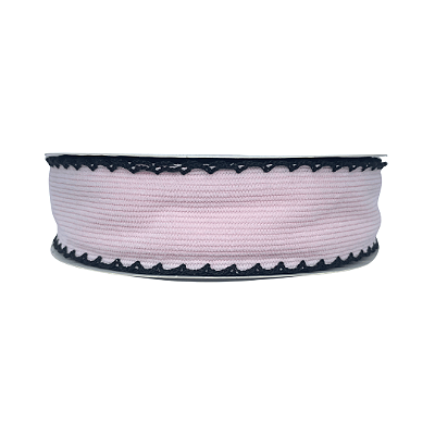 Fita Cotele Com Borda Trabalhada 38mm | Metro | Cor: Rosa