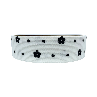 Fita Cotele com Flor 38mm | Metro | Cor: Branco