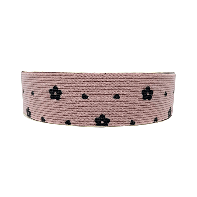 Fita Cotele Com Flor 38mm | Metro | Cor: Rose