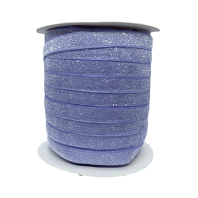 Fita Metalizada Esponjada Glitter 10mm | Metro | Cor: Lilás