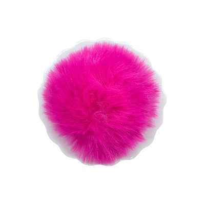 Pompom Pelúcia 80mm com Elástico | Pink