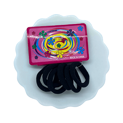 Xuxinha Pequena 3,5cm Preta Com 6 Unidades