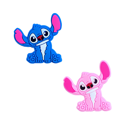 Aplique Emborrachado Personagem Stitch e Angel 10