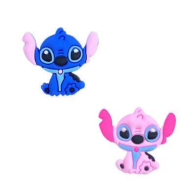 Aplique Emborrachado Personagem Stitch e Angel 9