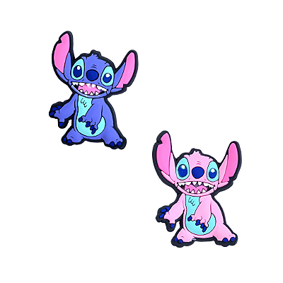 Aplique Emborrachado Personagem Stitch e Angel 8