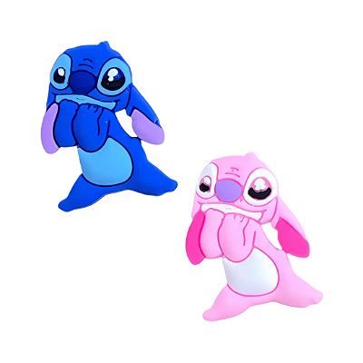 Aplique Emborrachado Personagem Stitch e Angel 7