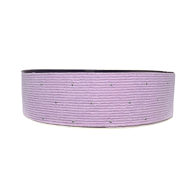 Fita Cotelê Com Strass 38mm | Metro Cor: Lilás