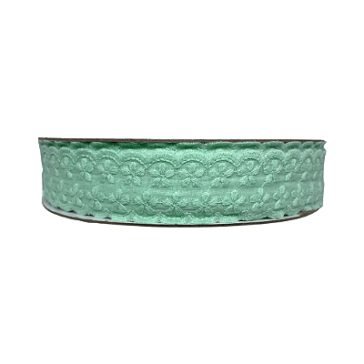 Fita Rendada Flor Dupla 38mm | Metro | Cor: Verde